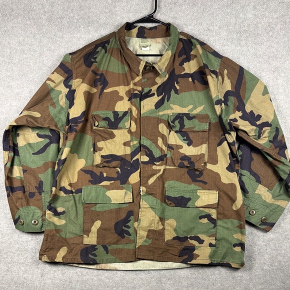 tru-spec Other - TRU-SPEC BDU Military Field Jacket Woodland Camo XX-Large Regular Green